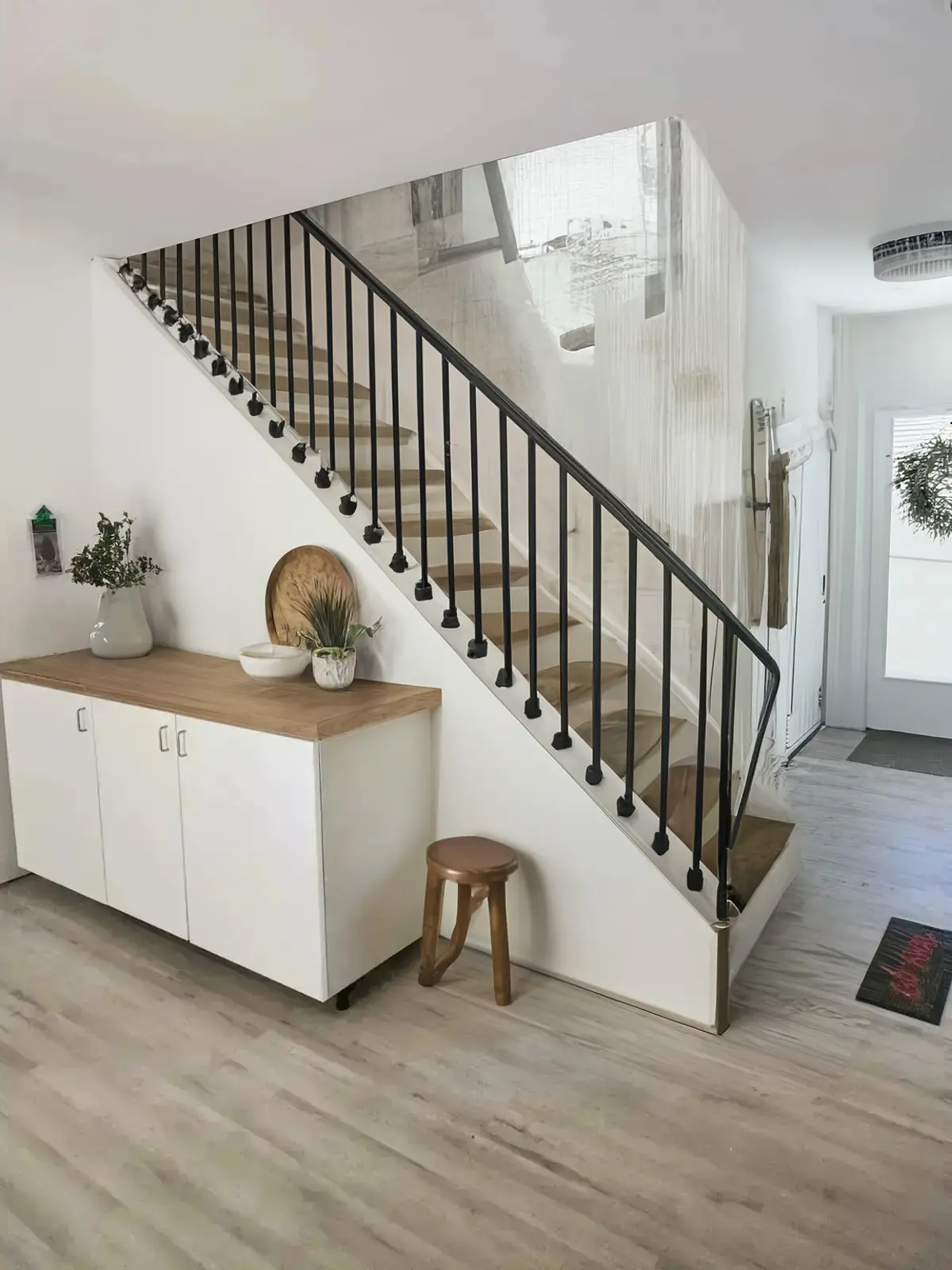 Traditional Hallway Remodel with Enhanced Staircase