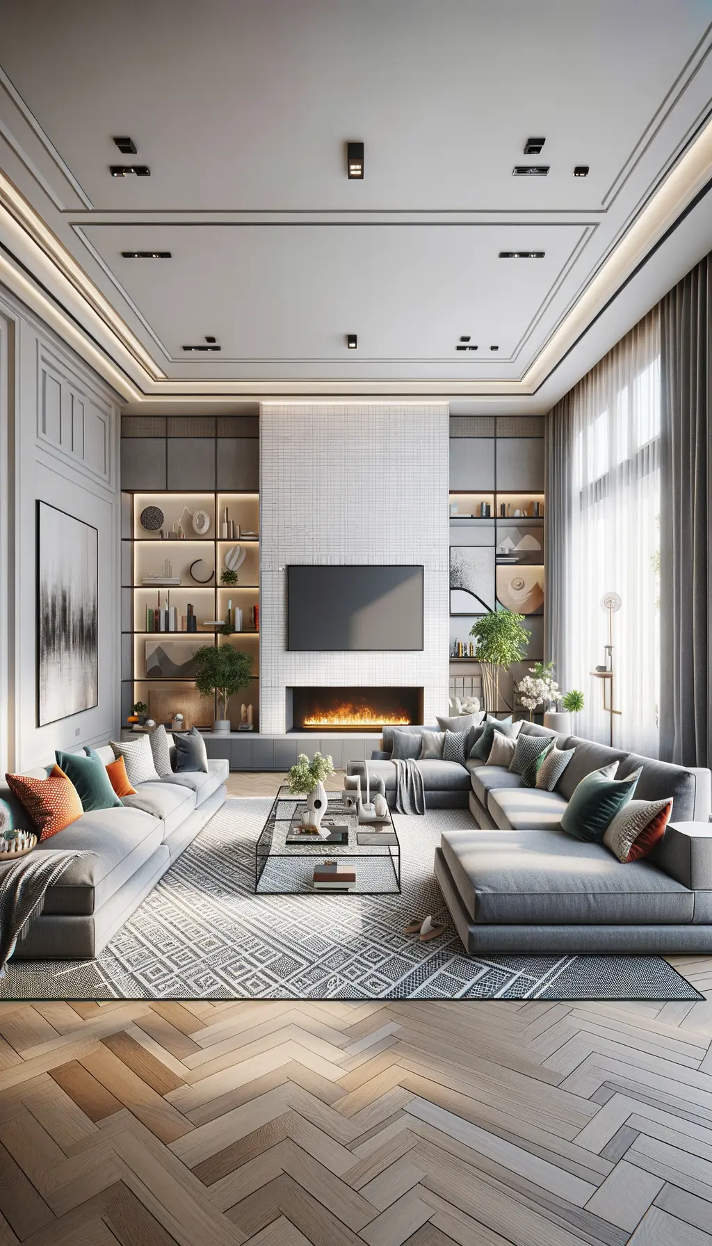 Modern Living Room Redesign with Enhanced Functionality and Style