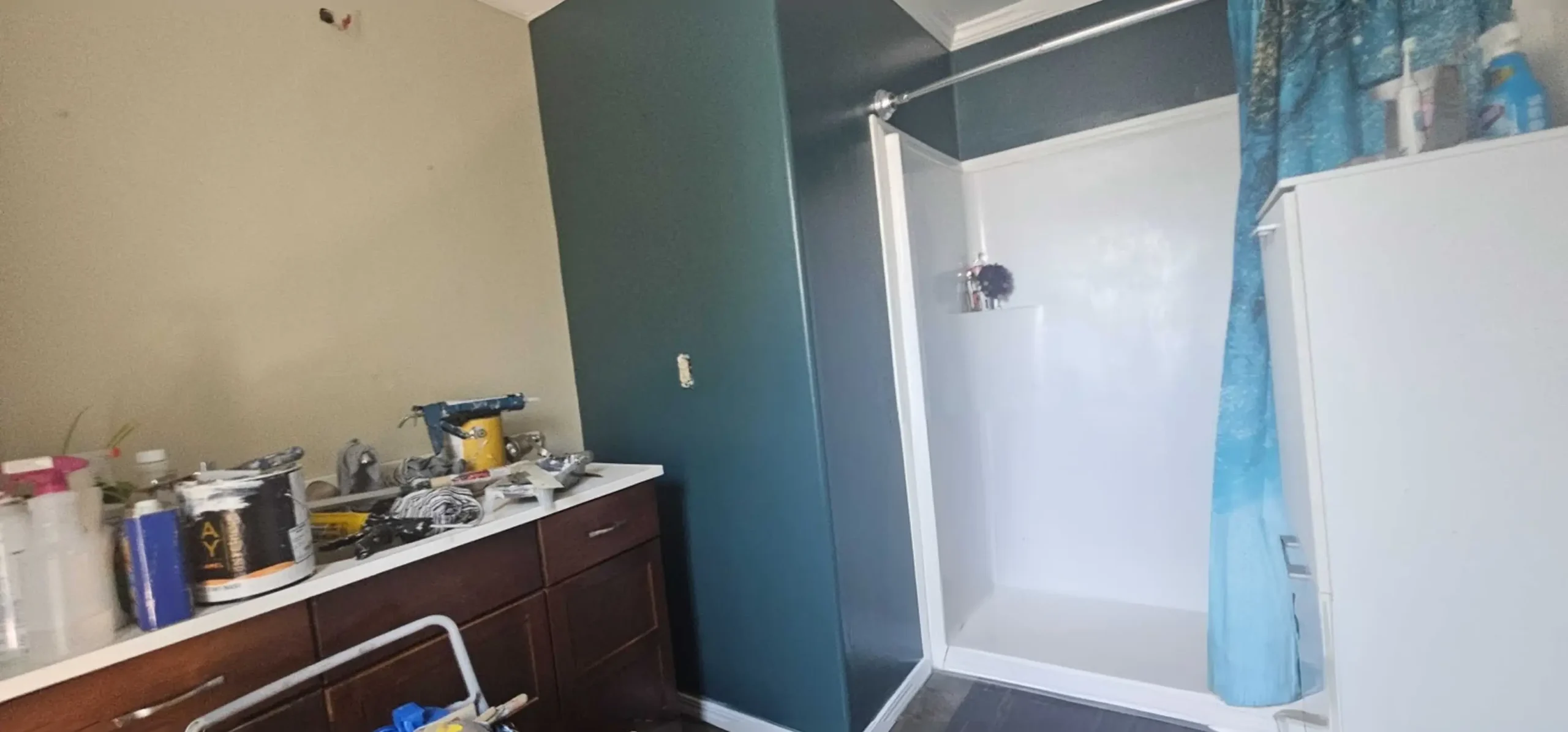 Modern Bathroom Remodel with Glass Shower and Enhanced Storage