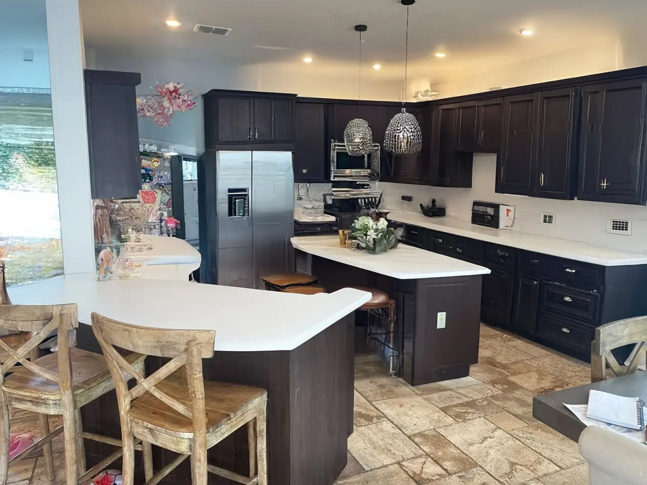 Elegant Kitchen Renovation with Straight Island Design