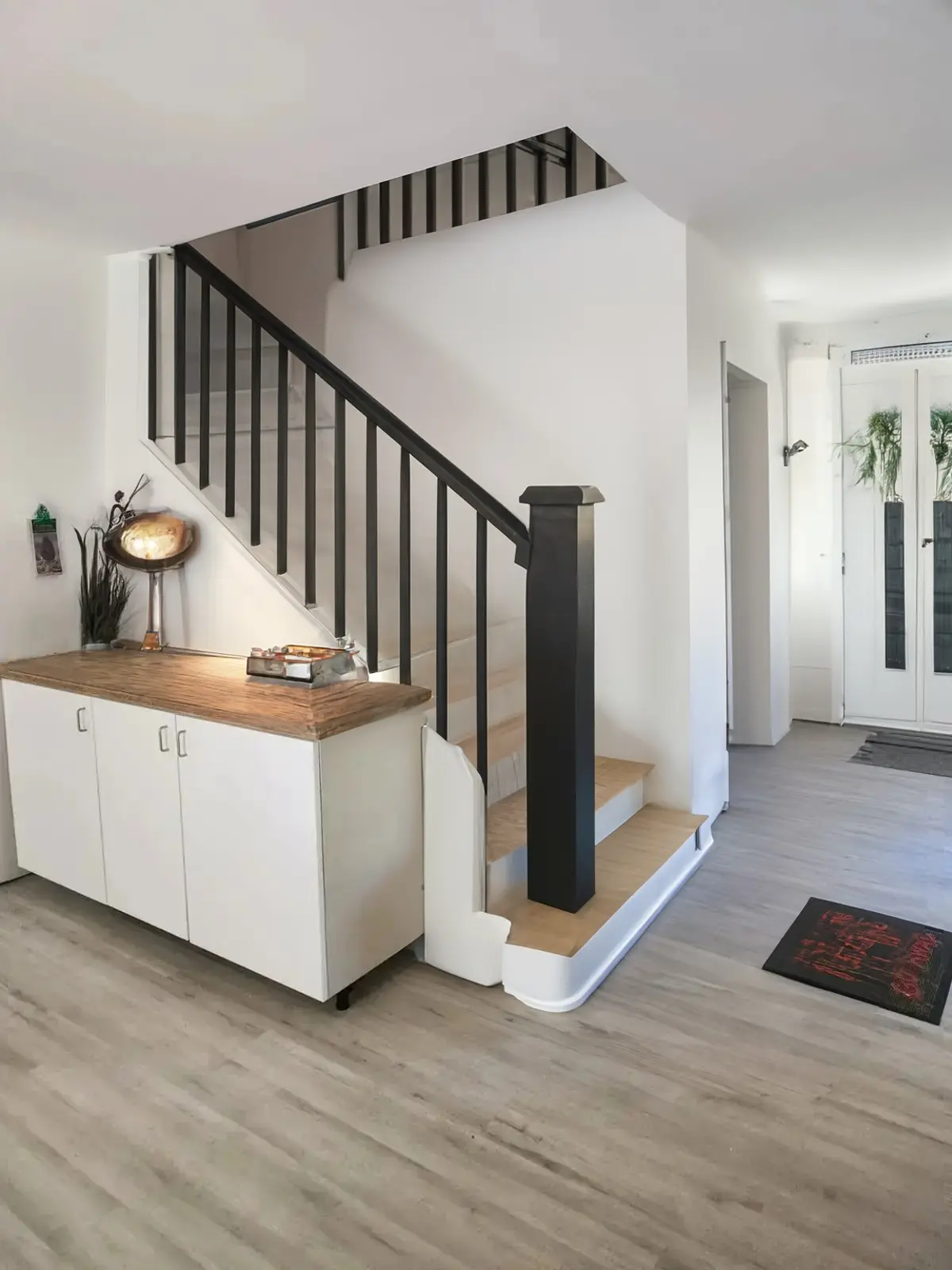 Traditional Hallway Remodel with Modern Touch