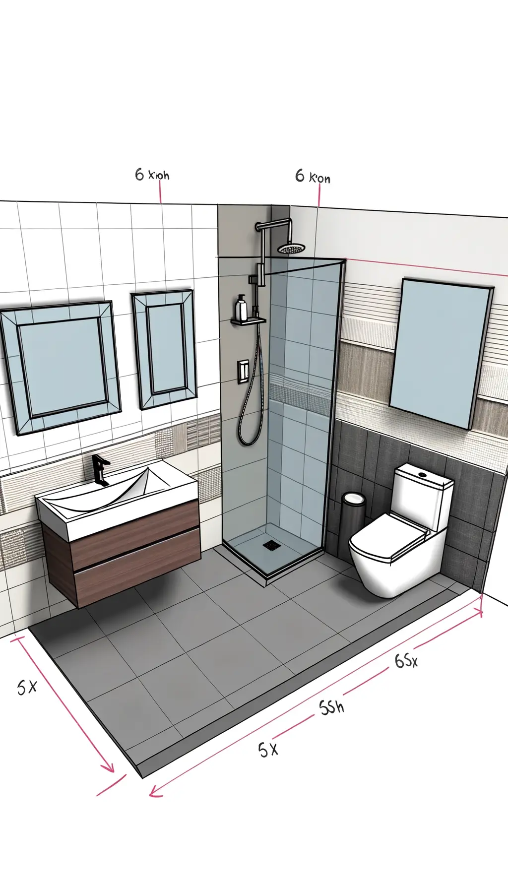 Modern Bathroom Remodel Under $5000 – Compact and Stylish Design