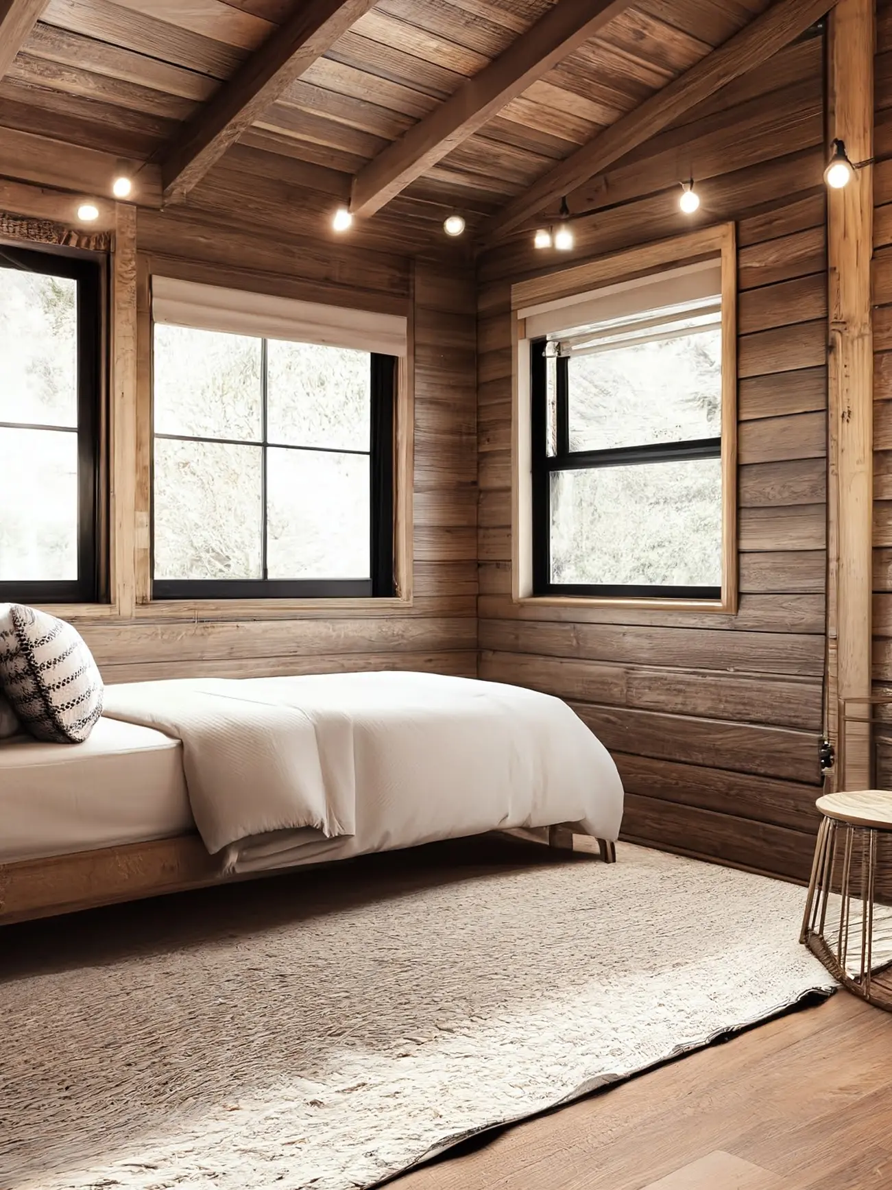 Cozy Farmhouse Cabin Bedroom Redesign