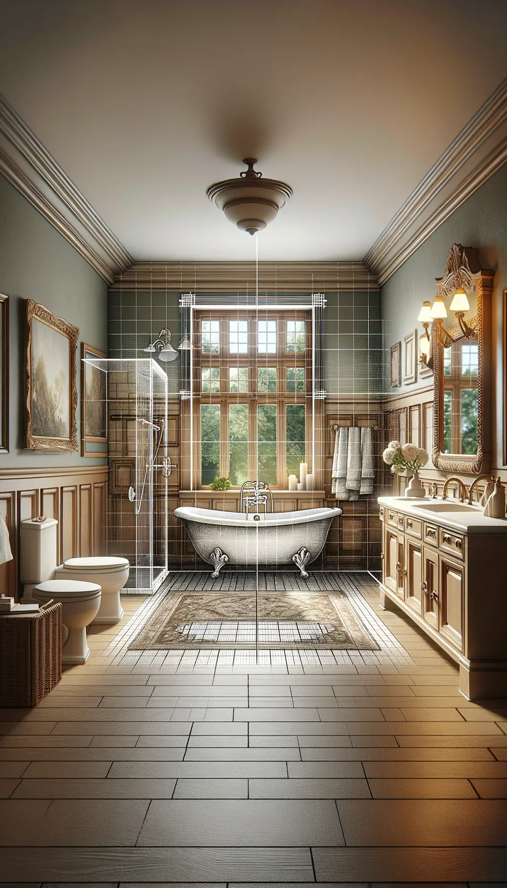 Elegant Traditional Bathroom Remodel with Modern Enhancements