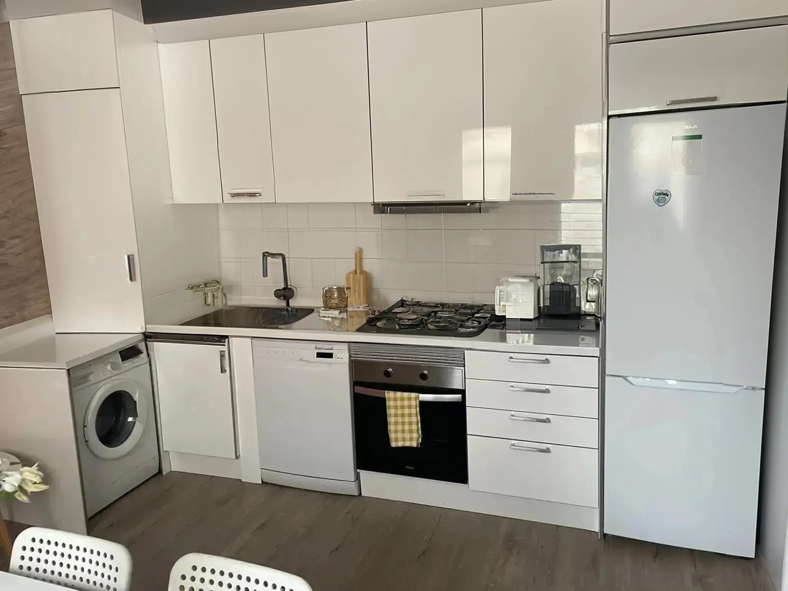 Scandinavian Kitchen Upgrade with Light Green Cabinets