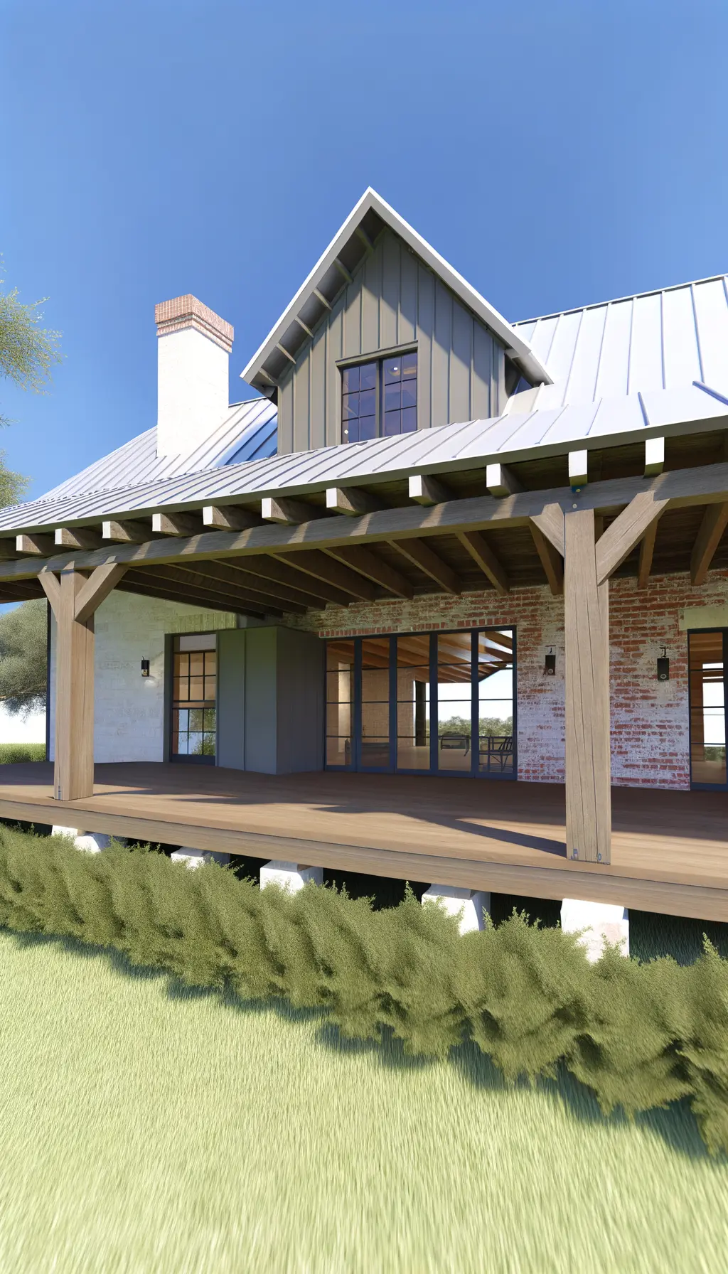 Modern Farmhouse Exterior Remodel with Large Porch