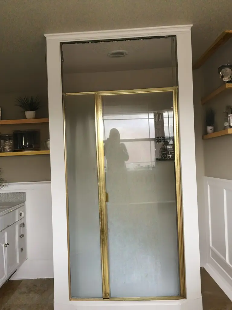 Traditional Bathroom Remodel: Frameless Shower & Vintage Vanity