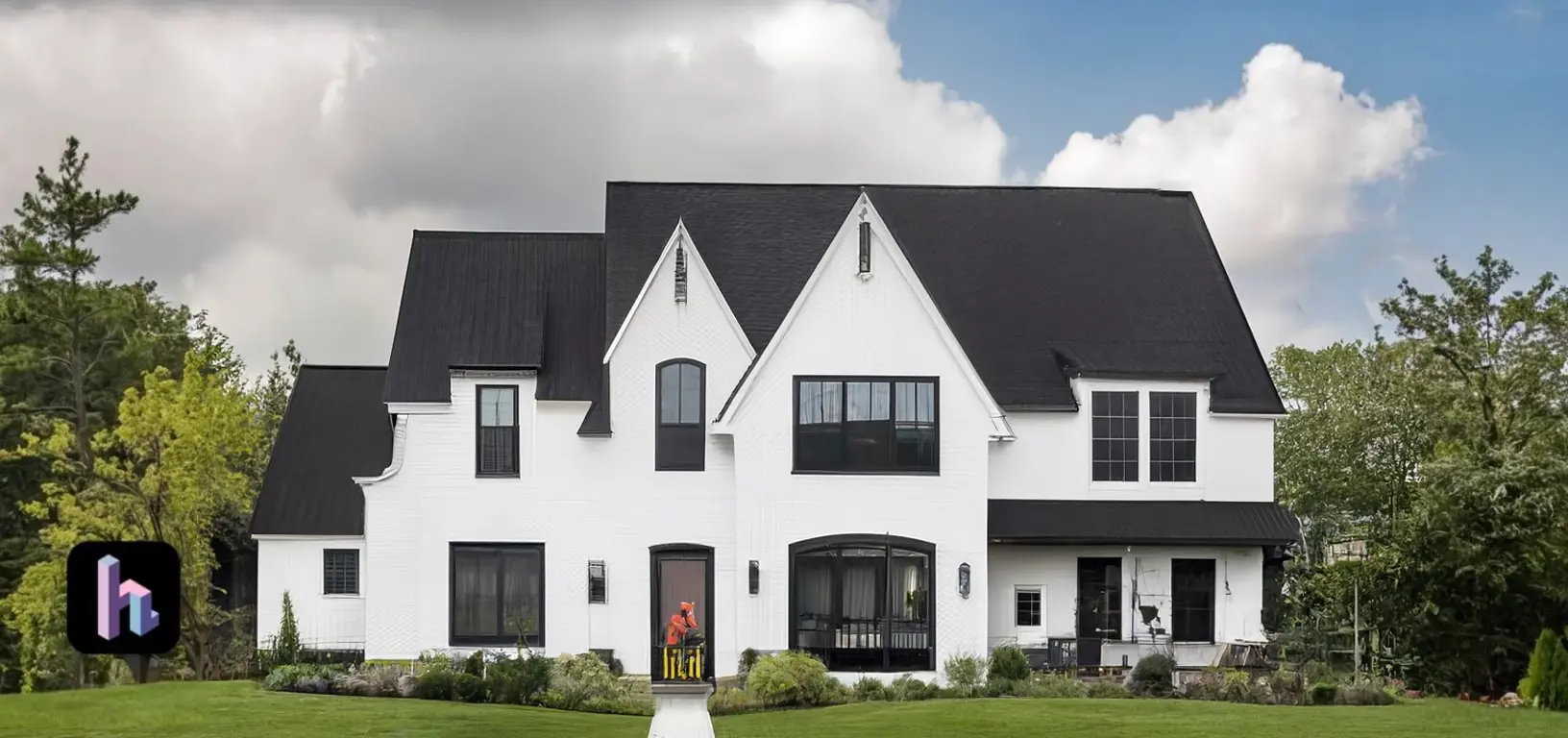 Modern Farmhouse Exterior Remodel with Exposed Brick and Rustic Elements